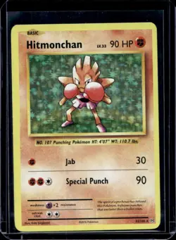 2016 Pokemon XY Evolutions Hitmonchan Holo #62/108 - Image 1