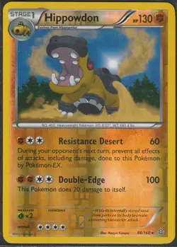 Hippowdon 88/160 - Reverse Holo XY Primal Clash 2015 Pokemon TCG Unplayed Mint+ - Image 1