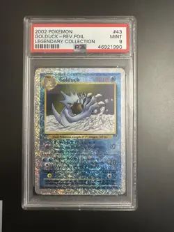2002 Pokemon Legendary Collection Golduck Reverse Foil Holo 43/110 Graded PSA 9 - Image 1