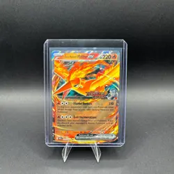 Team Rockets Moltres EX Pokemon Destined Rivals 031/182 Stamped Rare Holo SV NM - Image 1