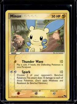 2004 Pokemon POP Series 1 Minun #12/17 - Image 1
