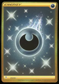 Pokemon TCG Basic Darkness Energy Secret Rare 236/203 Evolving Skies NM - Image 1