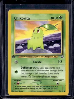 2000 Pokemon Neo Genesis 1st Edition Chikorita #53/111 - Image 1