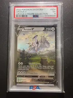 2023 POKEMON SWSH BSP #204 ARCEUS V FIGURE COLLECTION PSA EX 8 - Image 1