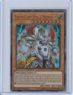 Yugioh DUPO-EN079 Zaborg the Mega Monarch - Ultra Rare 1st Edition - Image 1