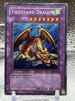 Yu-Gi-Oh! Thousand Dragon MRD-143 Secret Rare LP Time Wizard MRD-065 Ultra NM - Image 2