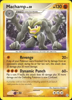 Machamp 31/130 Rare Diamond & Pearl Pokemon Card LP - Image 1