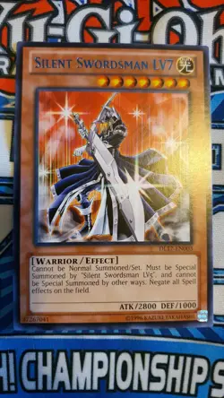 YuGiOh 1x Silent Swordsman LV7 DL17-EN003 (BLUE) Rare Duelist League Card NM - Image 1