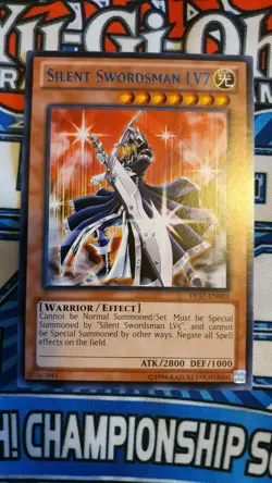 YuGiOh 1x Silent Swordsman LV7 DL17-EN003 (BLUE) Rare Duelist League Card NM - Image 2