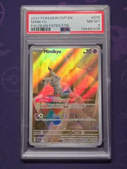 Pokemon TCG Mimikyu Scarlet & Violet Promo Card 075/Promo PSA 8 - Image 1