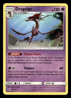 Pokemon Dragalge 53/131 Forbidden Light Rare Card - Image 1