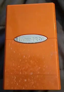 ULTRA PRO SATIN TOWER PUMPKIN ORANGE DECK BOX Card Dice Storage Compartment game - Image 1