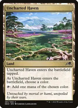2x Uncharted Haven - Foil Kamigawa: Neon Dynasty NM MTG - Image 1