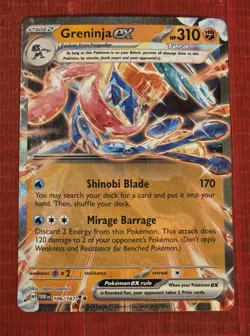 Pokemon Card 2024 Twilight Masquerade Greninja EX 106/167 Double Rare - Image 1