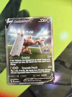 Pokemon Card TCG - Conkeldurr V 074/078 Alt Art Full Art Pokemon GO Near Mint - Image 1