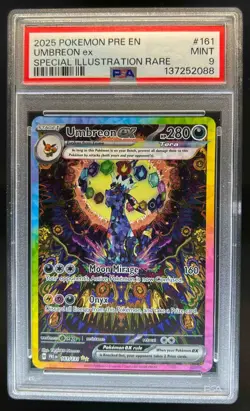 2025 Pokemon Prismatic Evolutions Umbreon ex #161/131 PSA 9 - Image 1