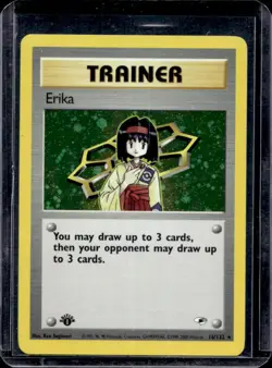 2000 Pokemon Gym Heroes 1st Edition Erika Holo #16/132 - Image 1