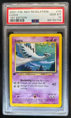 2001 Pokemon Neo Revelation 1st Edition Lugia #20/64 PSA 10 - Image 1