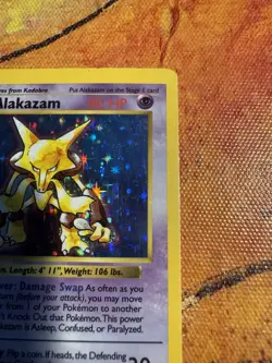 Shadowless Alakazam Holo Base Set | Vintage WOTC Pokemon | Gen 1 - Image 3