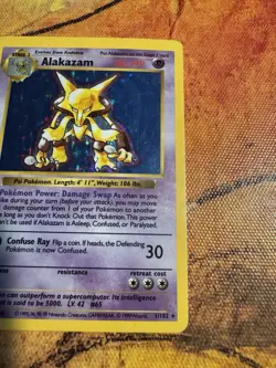 Shadowless Alakazam Holo Base Set | Vintage WOTC Pokemon | Gen 1 - Image 4
