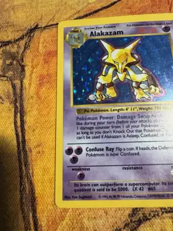 Shadowless Alakazam Holo Base Set | Vintage WOTC Pokemon | Gen 1 - Image 5