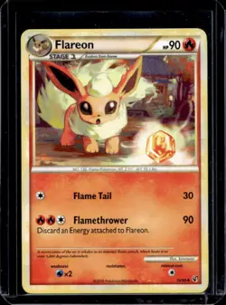 2010 Pokemon HeartGold & SoulSilver Undaunted Flareon #26/90 - Image 1