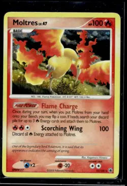 2008 Pokemon Diamond & Pearl Majestic Dawn Moltres Holo #10/100 - Image 1