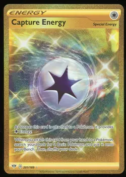 Pokemon TCG Capture Energy Full Art Secret Rare 201/189 Darkness Ablaze NM - Image 1