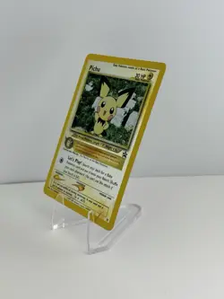 2001 Black Star Promo #35 Pichu reverse foil holo Pokemon league MP - Image 3