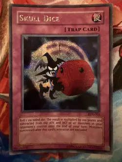 | Yugioh Skull Dice EDS-003 Prismatic Secret Rare Eternal Duelist Soul DMG LP - Image 1