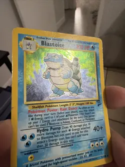 Pokemon TCG Blastoise 2/130 Swirl Base Set 2 Holo Rare Unlimited WOTC HP - Image 3