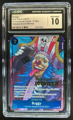 2025 One Piece Buggy Promotional Release Event Winner #P-084 CGC 10 - Image 1