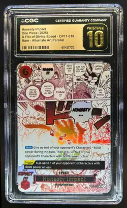2025 One Piece Honesty Impact PRISTINE #OP11-018 CGC 10 - Image 1