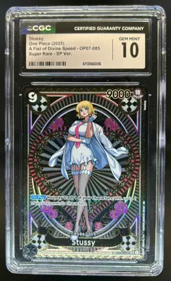 2024 One Piece 500 Years in the Future Stussy Super Rare #OP07-085 CGC 10 - Image 1
