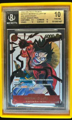 2025 One Piece Monkey.D.Luffy 3rd Anniversary Event Winner Prize #STO1012 BGS 10 - Image 1