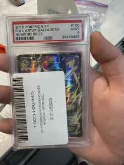 Pokemon 2015 XY Roaring Skies #100 Full Art M Gallade EX PSA 9 - Image 1