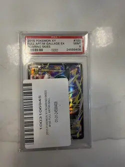 Pokemon 2015 XY Roaring Skies #100 Full Art M Gallade EX PSA 9 - Image 2