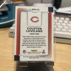 2025 Panini Optic Colston Loveland Blue Hyper Rookie Phenom Patch RPBH-CLD Bears - Image 2