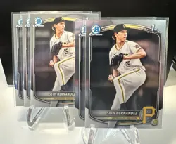 2025 Bowman Draft Seth Hernandez 1st Prospect Chrome #BDC-25 Lot (5) Pirates - Image 2