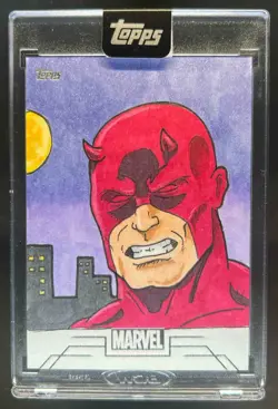 2025 Topps Marvel Mint Daredevil Sketch Card Artist Erik Muller Auto #1/1 - Image 1
