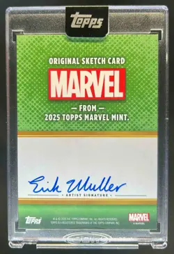 2025 Topps Marvel Mint Daredevil Sketch Card Artist Erik Muller Auto #1/1 - Image 2