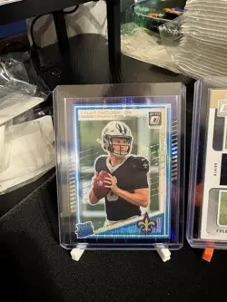 2025 Panini Donruss - Rated Rookie Tyler Shough Optic Pink, Blue, And Patch - Image 2