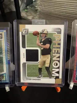 2025 Panini Donruss - Rated Rookie Tyler Shough Optic Pink, Blue, And Patch - Image 3