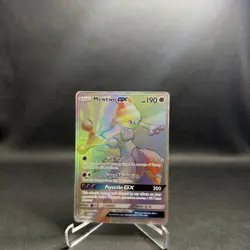 Mewtwo GX 76/73 - Pokemon TCG Rainbow Secret Rare Shining Legends - NM-M - Image 1