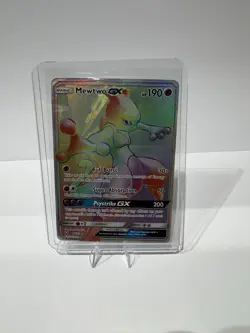 Mewtwo GX 76/73 | Shining Legends | Rainbow Secret Rare | Ace 9 | Pokemon TCG - Image 1