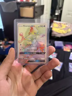 Pokemon Mewtwo GX Full Art 76/73 Shining Legends Rainbow Secret Rare - Image 1