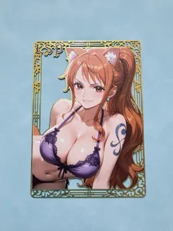 SERIALIZED 122/200 Nami Metal Card Goddess Story Waifu Spicy One Piece LSP - Image 1
