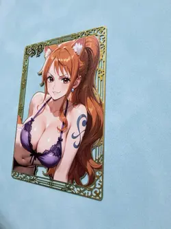 SERIALIZED 122/200 Nami Metal Card Goddess Story Waifu Spicy One Piece LSP - Image 3