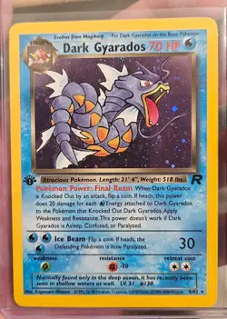 Pokemon Dark Gyarados Holo Rare TCG Card 1st Edition 8/82 Excellent Condition - Image 1