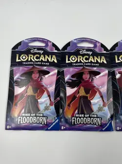(LOT OF 4) DISNEY LORCANA RISE OF THE FLOODBORN SEALED SLEEVED BOOSTER PACKS - Image 3